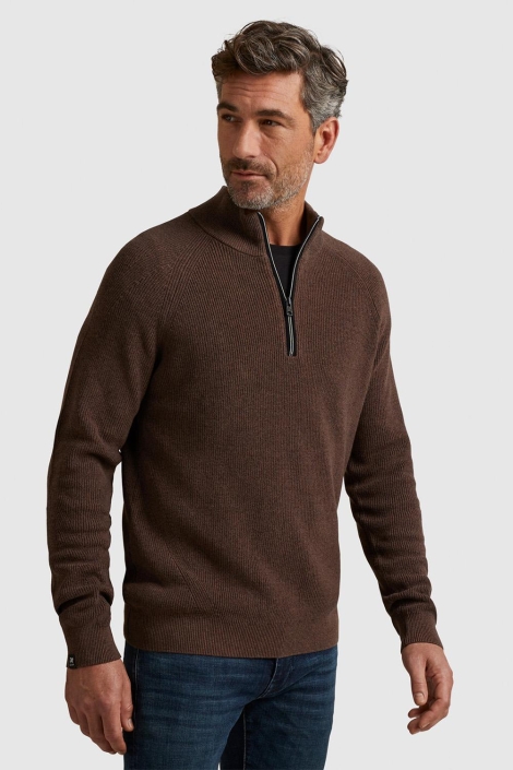 Vanguard half zip collar cotton mouline